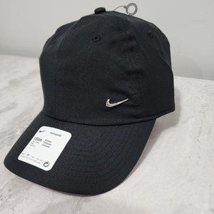 Nike Heritage 86 Metal Swoosh Adjustable Hat Black Adult Unisex One Size New